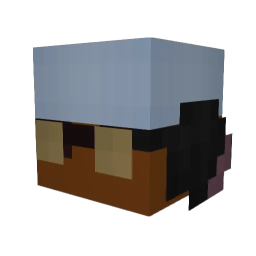 SirJuicey Minecraft avatar head, 3D render