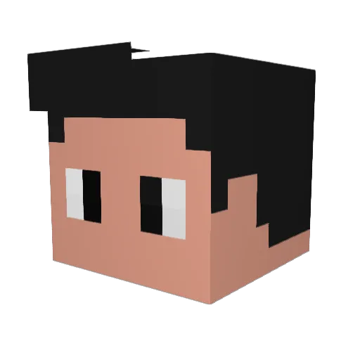 SirKackStiefel Minecraft avatar head, 3D render