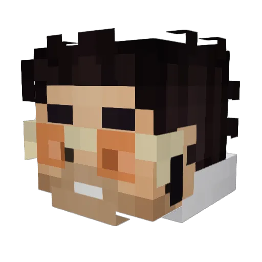 SirKakaLord Minecraft avatar head, 3D render