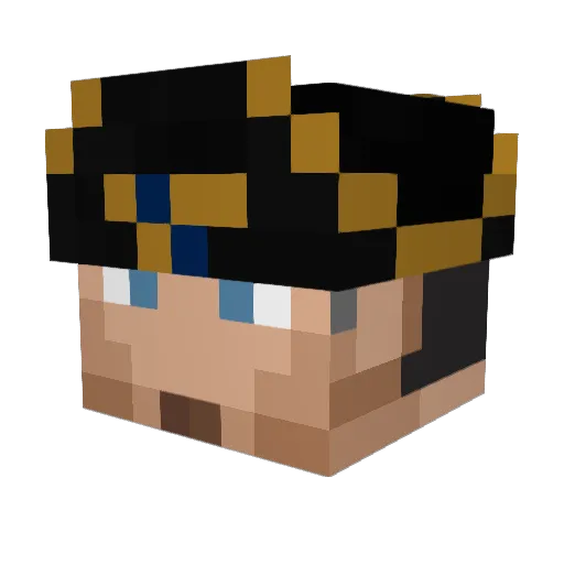 SirKeppa Minecraft avatar head, 3D render