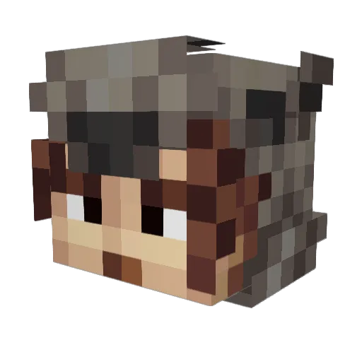 SirKnifington Minecraft avatar head, 3D render
