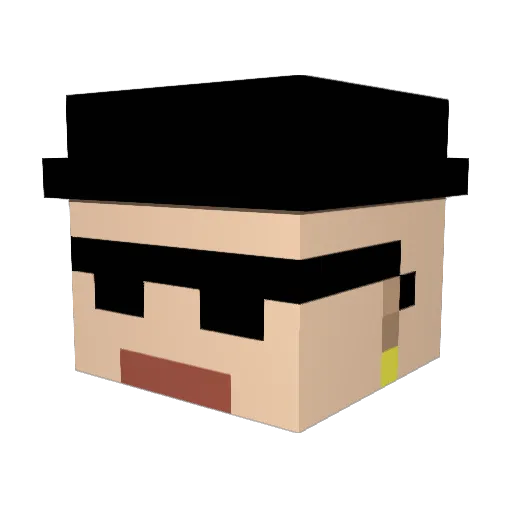 SirKobe Minecraft avatar head, 3D render