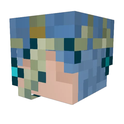 SirLotzo Minecraft avatar head, 3D render