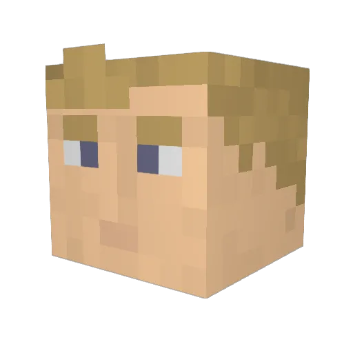 SirLukeJohn Minecraft avatar head, 3D render
