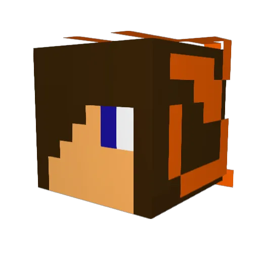 SirLukeV Minecraft avatar head, 3D render