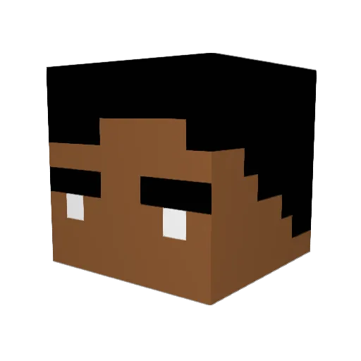 SirMarvy Minecraft avatar head, 3D render