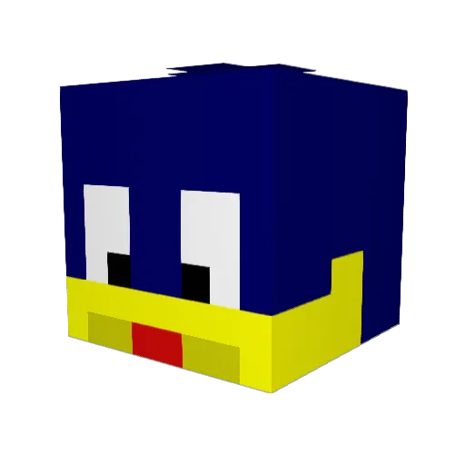 SirMeepIV Minecraft avatar head, 3D render