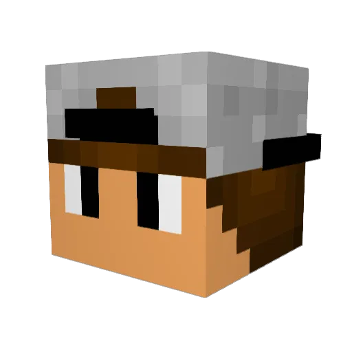 SirMineHD Minecraft avatar head, 3D render