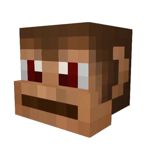 SirMonk3y Minecraft avatar head, 3D render