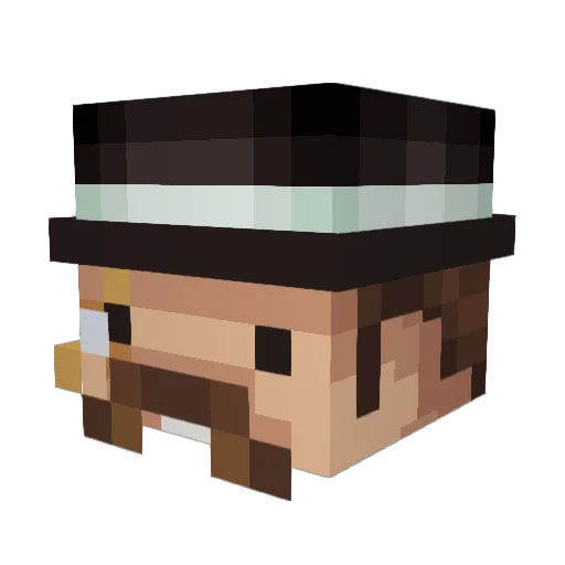 SirMonsieur Minecraft avatar head, 3D render