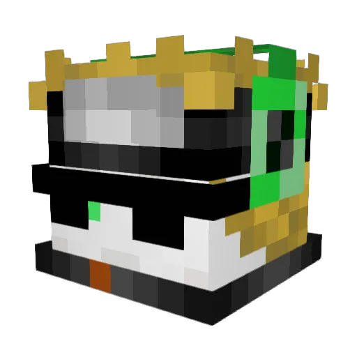 SirMrNaruto Minecraft avatar head, 3D render
