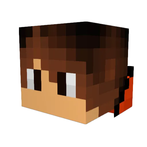 SirNano Minecraft avatar head, 3D render