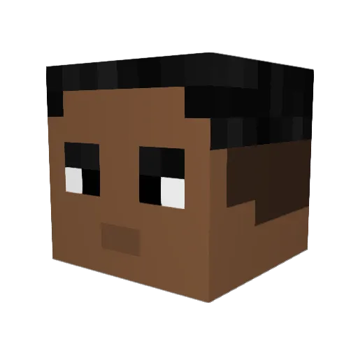 SirNasty1 Minecraft avatar head, 3D render