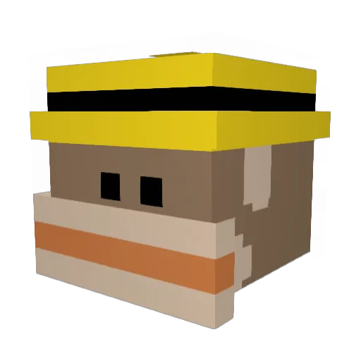 SirNibbl Minecraft avatar head, 3D render