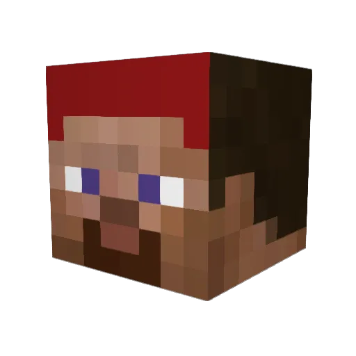 SirNivek Minecraft avatar head, 3D render