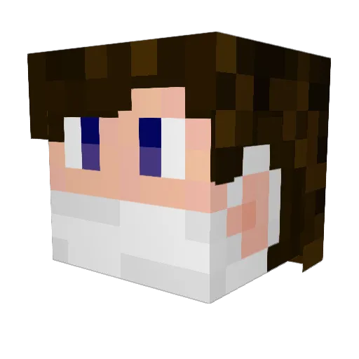 SirNobel Minecraft avatar head, 3D render