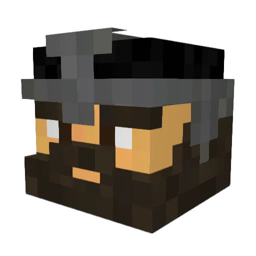 SirNoggs Minecraft avatar head, 3D render
