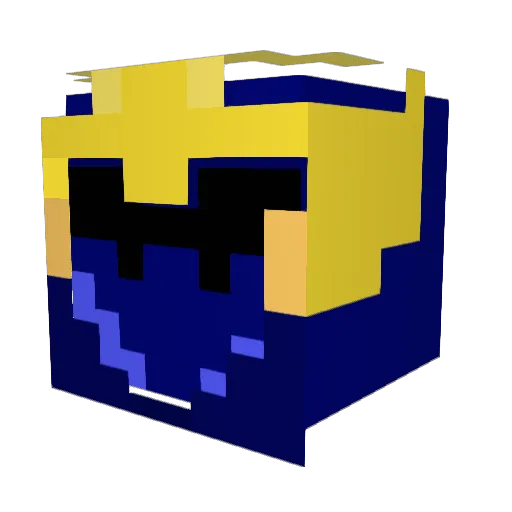 SirNuttt Minecraft avatar head, 3D render