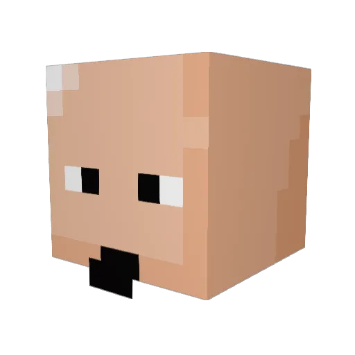 SirOverRated Minecraft avatar head, 3D render