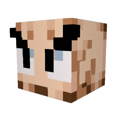 SirPeebles Minecraft avatar head, 3D render