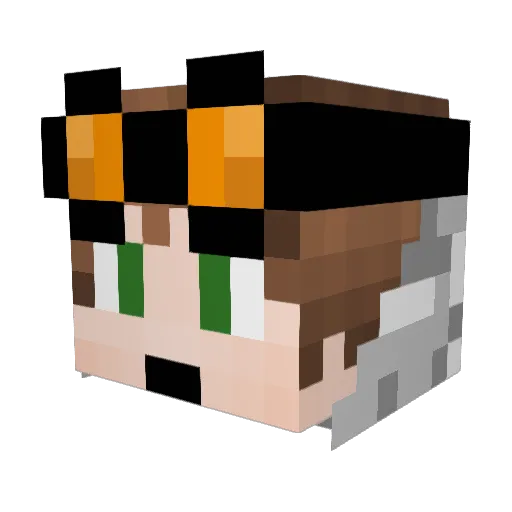 SirPisho Minecraft avatar head, 3D render
