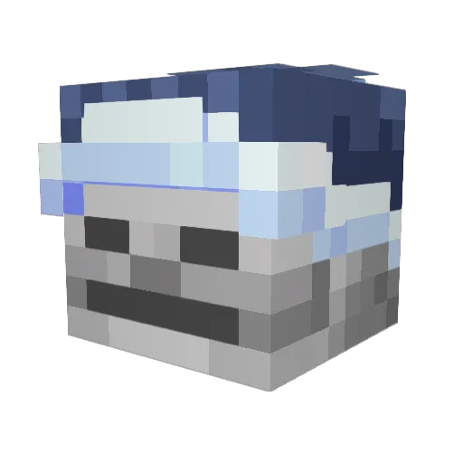 SirPlush Minecraft avatar head, 3D render