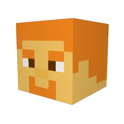 SirPokeChop Minecraft avatar head, 3D render