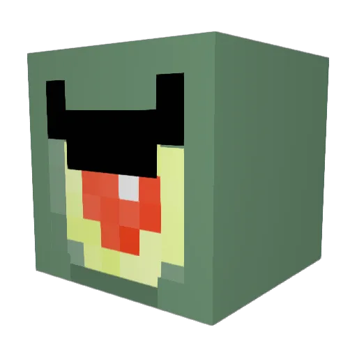 SirProfessor Minecraft avatar head, 3D render