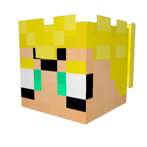 SirPros Minecraft avatar head, 3D render