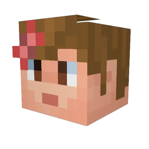 SirPurple04 Minecraft avatar head, 3D render