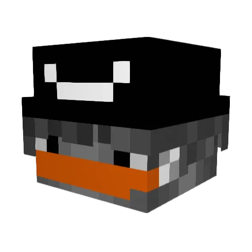 SirQuacko Minecraft avatar head, 3D render
