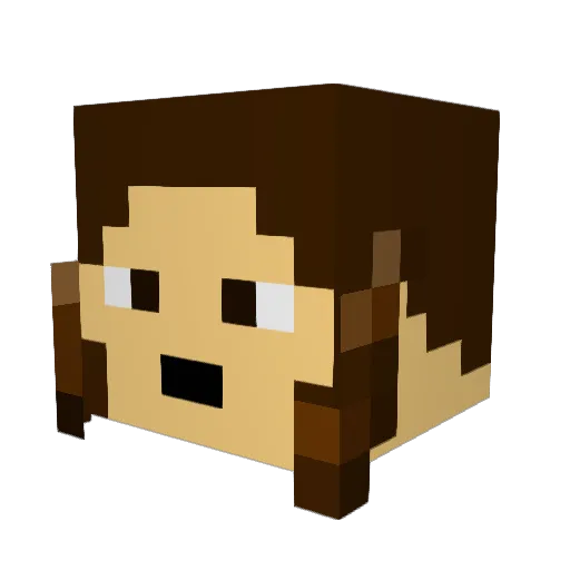 SirRabbitt Minecraft avatar head, 3D render