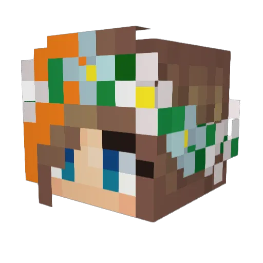 SirRainium Minecraft avatar head, 3D render