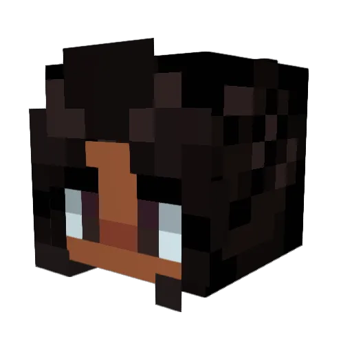 SirRena Minecraft avatar head, 3D render