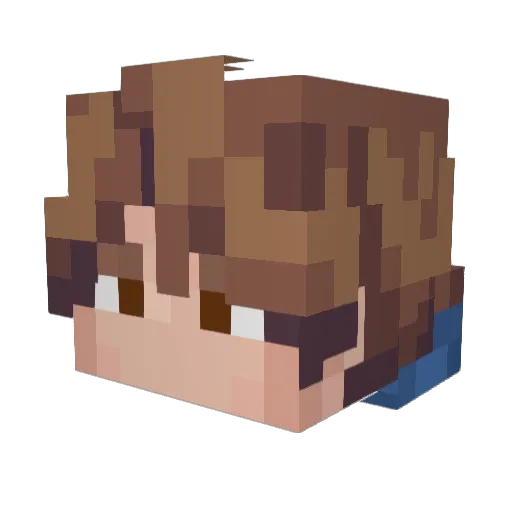 SirRomashka Minecraft avatar head, 3D render