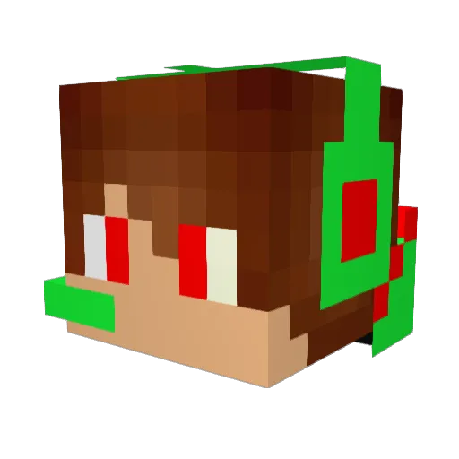 SirSackbauer Minecraft avatar head, 3D render