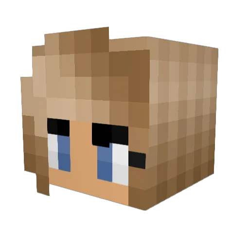 SirSandra Minecraft avatar head, 3D render