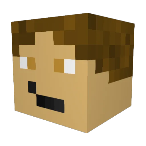 SirScoob Minecraft avatar head, 3D render