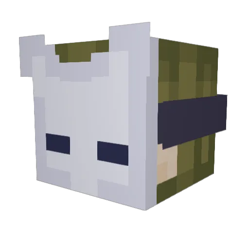 SirSilky Minecraft avatar head, 3D render