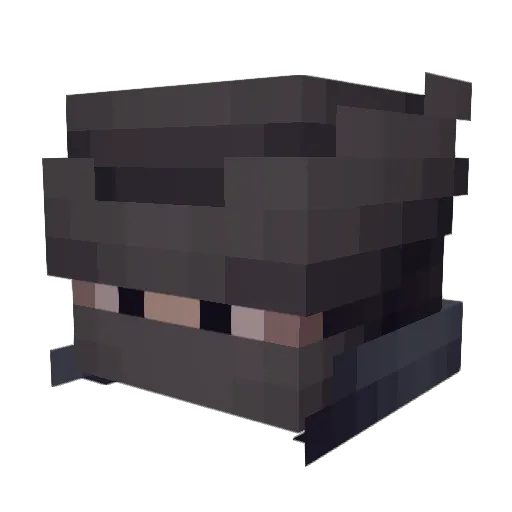 SirSinicle Minecraft avatar head, 3D render