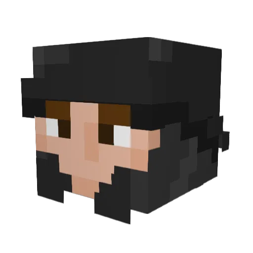 SirSnowFox Minecraft avatar head, 3D render