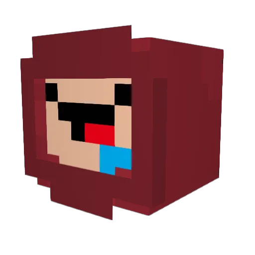 SirSponky Minecraft avatar head, 3D render