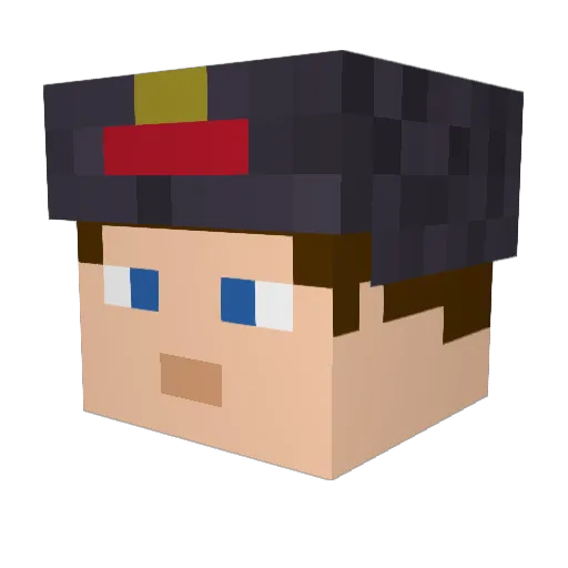 SirSquintAlot Minecraft avatar head, 3D render