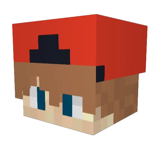 SirSquirtle Minecraft avatar head, 3D render