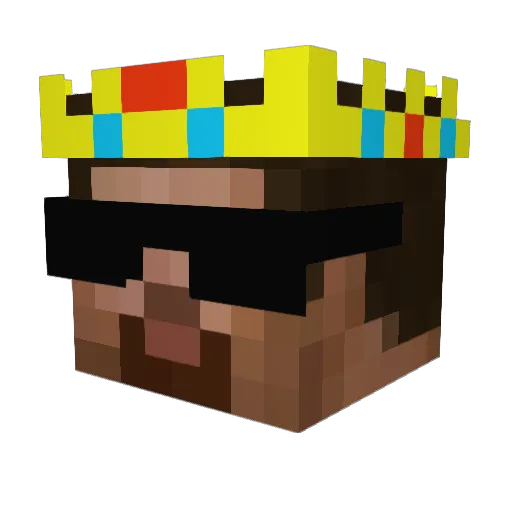 SirStuffys Minecraft avatar head, 3D render