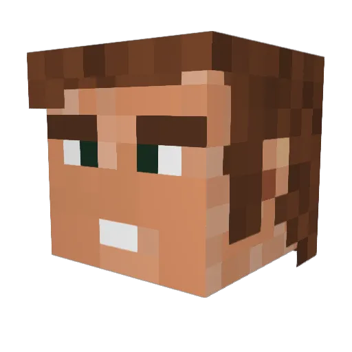 SirTheGamer Minecraft avatar head, 3D render