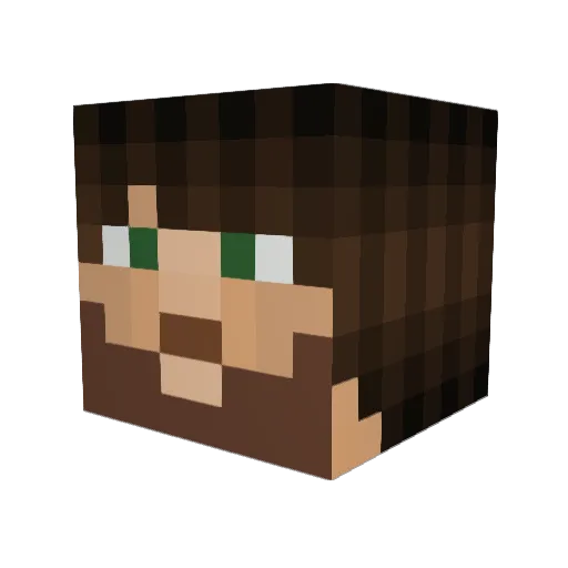SirTiberius Minecraft avatar head, 3D render