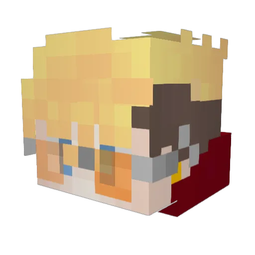 SirVivesalot Minecraft avatar head, 3D render