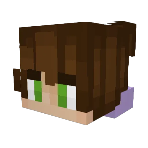SirWhiteThe4th Minecraft avatar head, 3D render