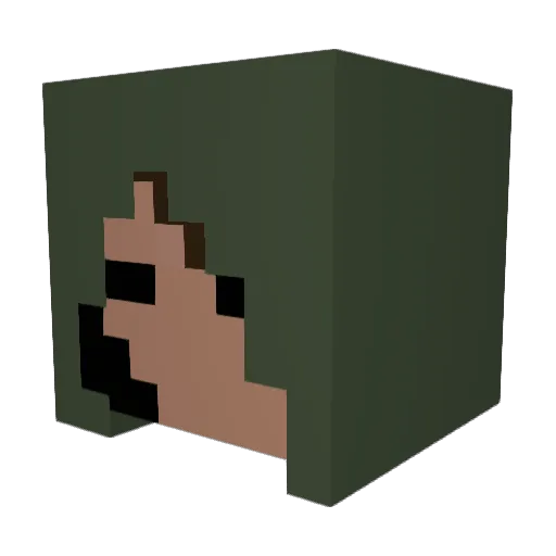 SirWikir Minecraft avatar head, 3D render